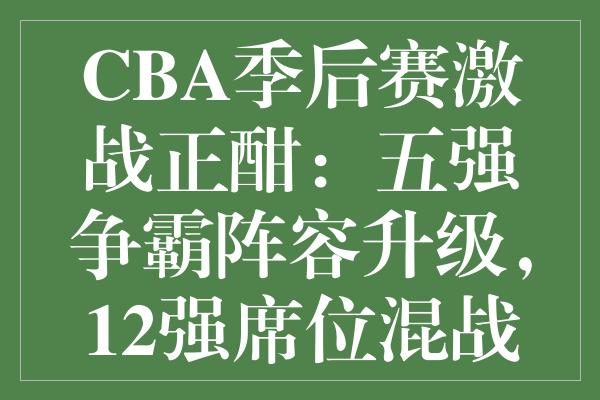 CBA季后赛激战正酣：五强争霸阵容升级，12强席位混战一触即发