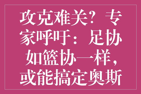 攻克难关？专家呼吁：足协如篮协一样，或能搞定奥斯卡归化！