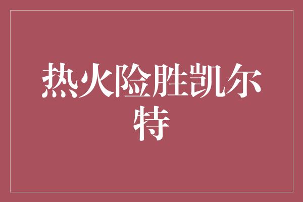 热火险胜凯尔特