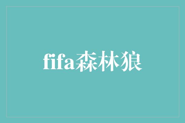 fifa森林狼