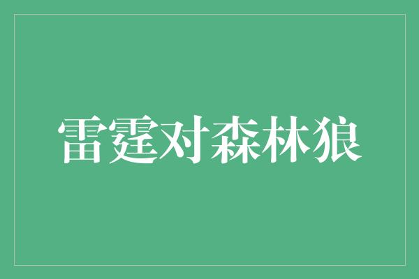 雷霆对森林狼