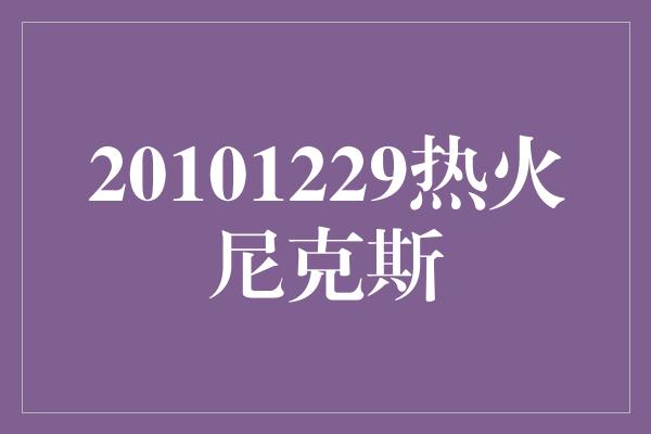 20101229热火尼克斯