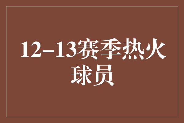 12-13赛季热火球员