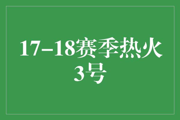 17-18赛季热火3号