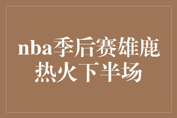 nba季后赛雄鹿热火下半场