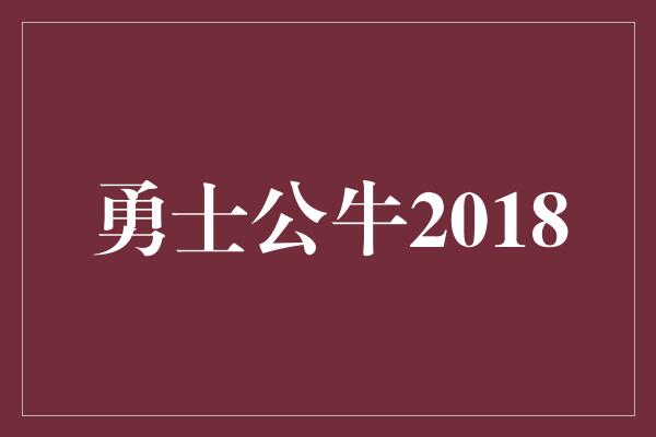 勇士公牛2018