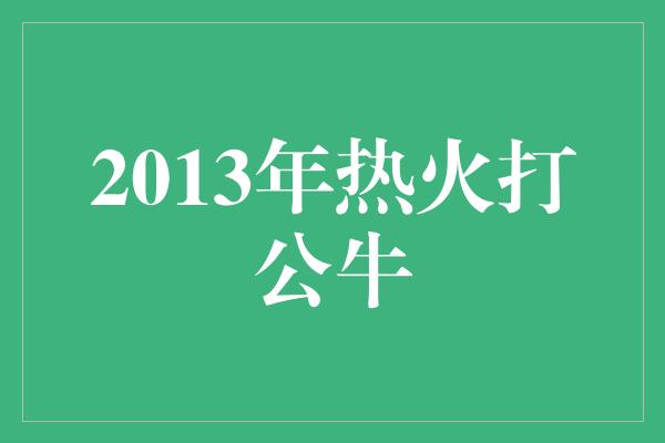 2013年热火打公牛