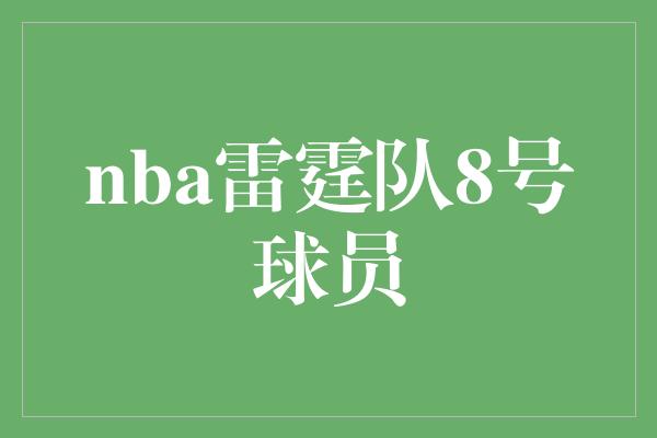 nba雷霆队8号球员