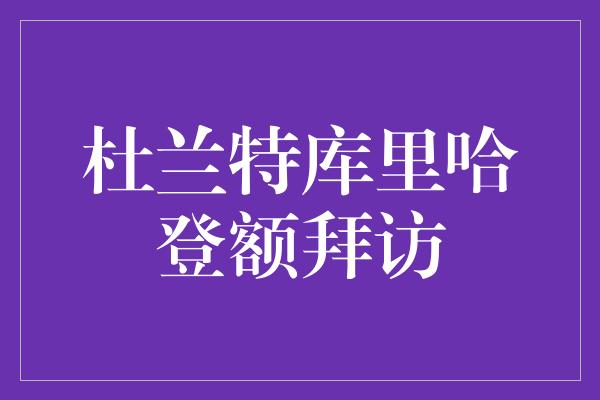 杜兰特库里哈登额拜访