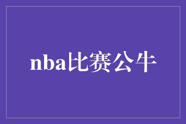 nba比赛公牛