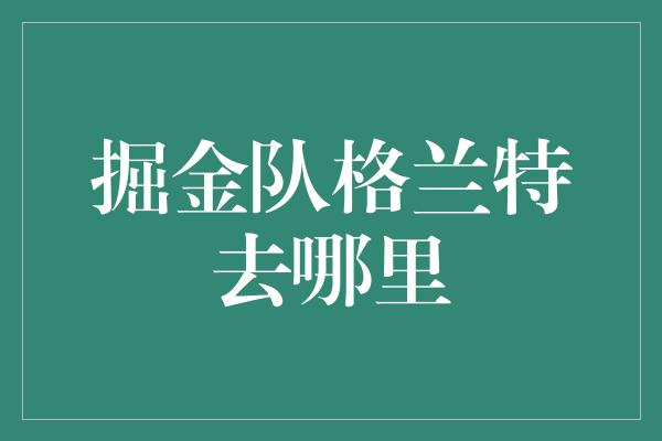 掘金队格兰特去哪里