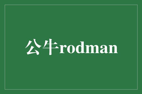 公牛rodman